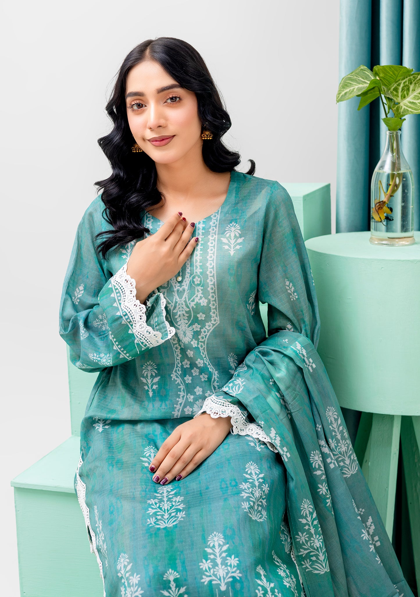 BinNoor Fab Lawn Bana Dora 3Pcs De-LA05-P3050