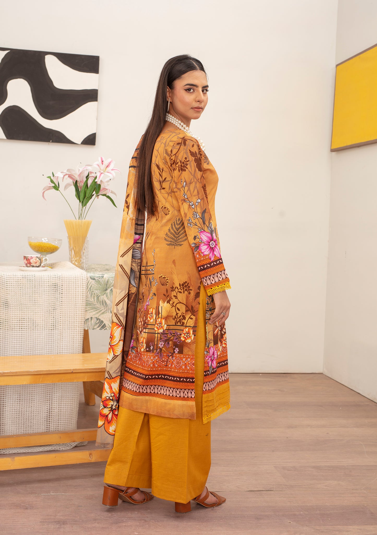 BinNoor Fab Lawn 3Pcs De-LA13-P30124