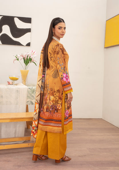 BinNoor Fab Lawn 3Pcs De-LA13-P30124