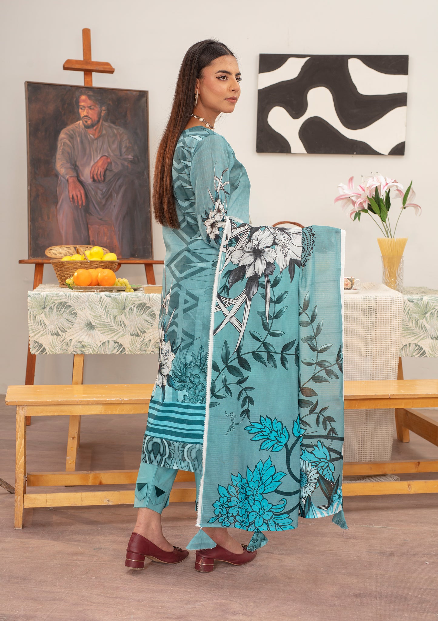 BinNoor Fab Lawn 3Pcs De-LA13-P30128