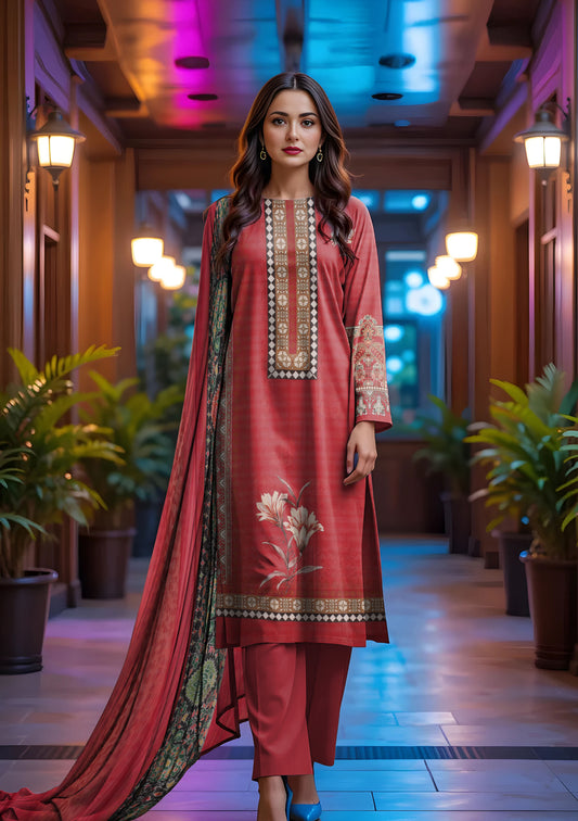 BinNoor Fab Lawn 3Pcs De-LA15-P30150