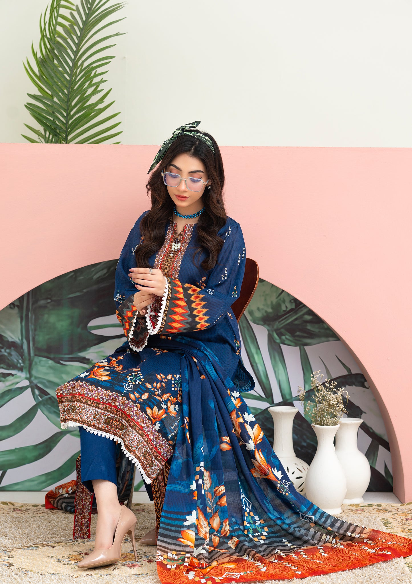BinNoor Fab Lawn 3Pcs De-LA08-P3076