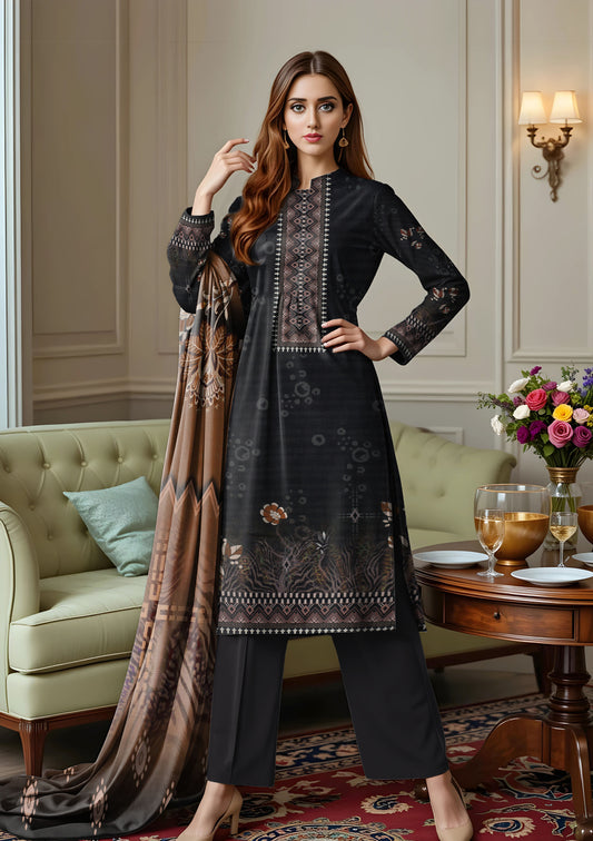 BinNoor Fab Lawn 3Pcs De-LA16-P30158