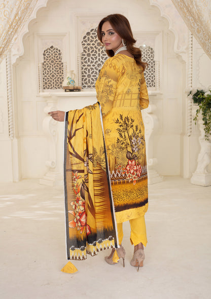 BinNoor Fab Lawn 3Pcs De-LA10-P3091