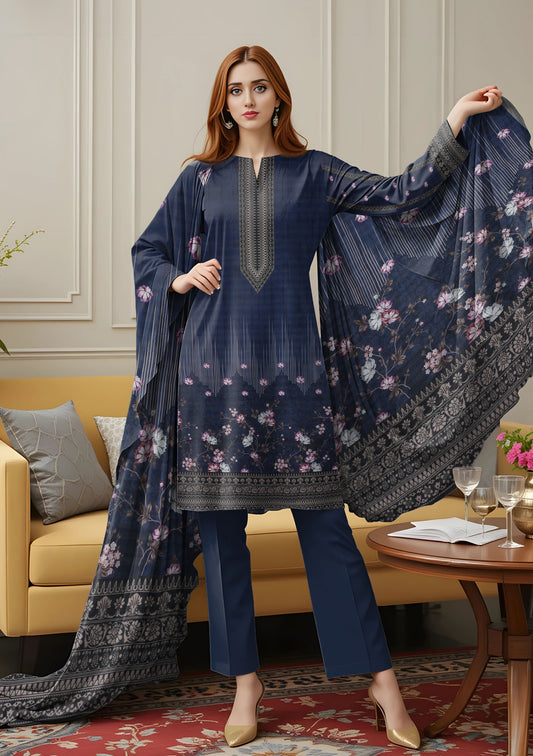 BinNoor Fab Lawn 3Pcs De-LA16-P30160