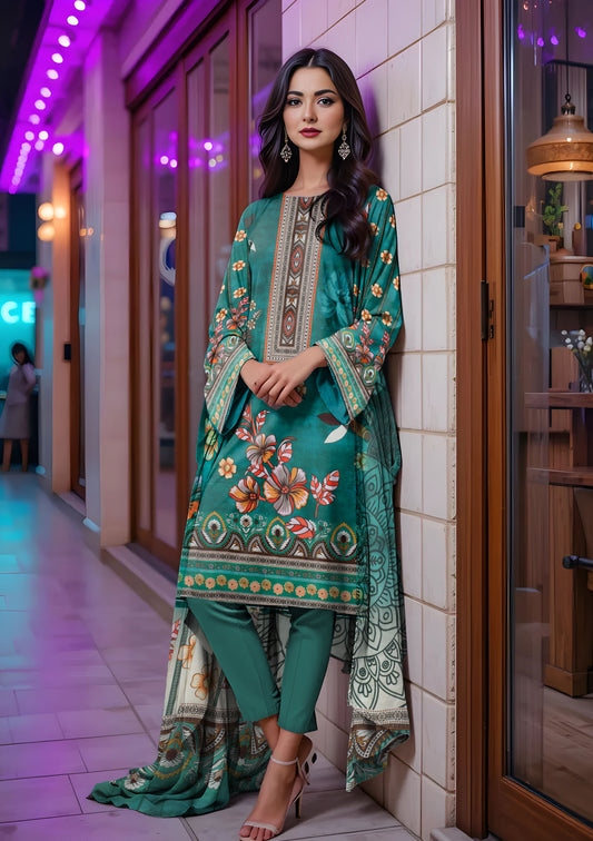 BinNoor Fab Lawn 3Pcs De-LA15-P30141