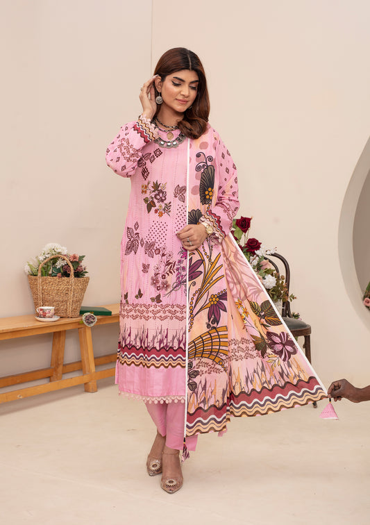 BinNoor Fab Lawn 3Pcs De-LA11-P30110