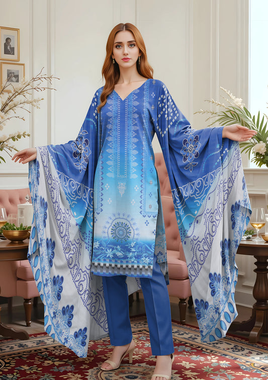 BinNoor Fab Lawn 3Pcs De-LA16-P30152