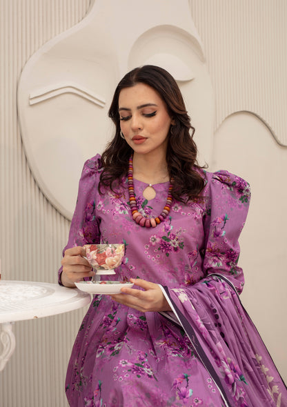 BinNoor Fab Lawn 3Pcs De-LA12-P30117