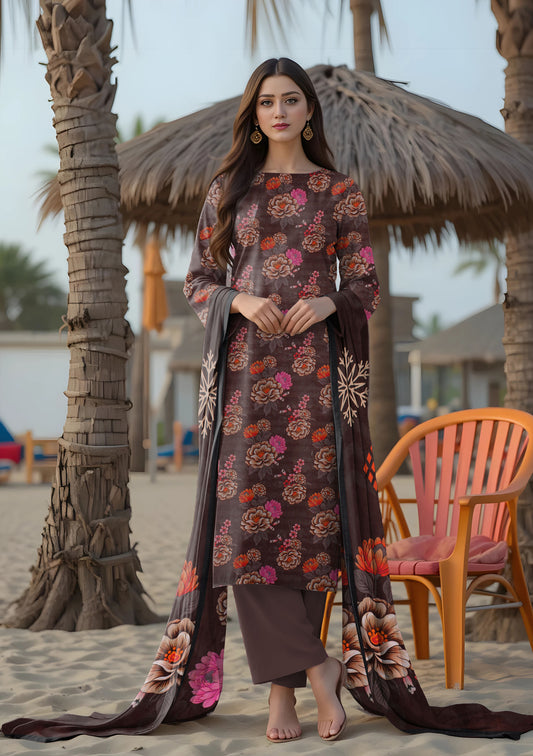BinNoor Fab Lawn 3Pcs De-LA17-P30167