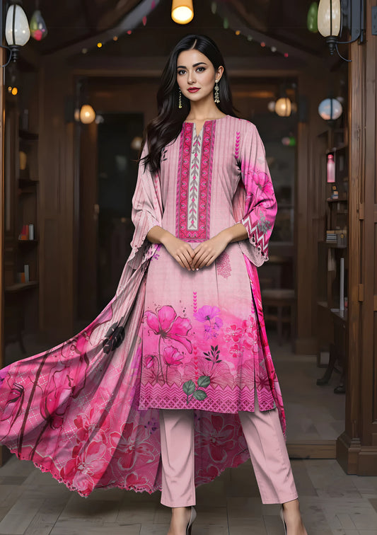 BinNoor Fab Lawn 3Pcs De-LA15-P30142