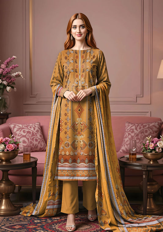 BinNoor Fab Lawn 3Pcs De-LA16-P30153