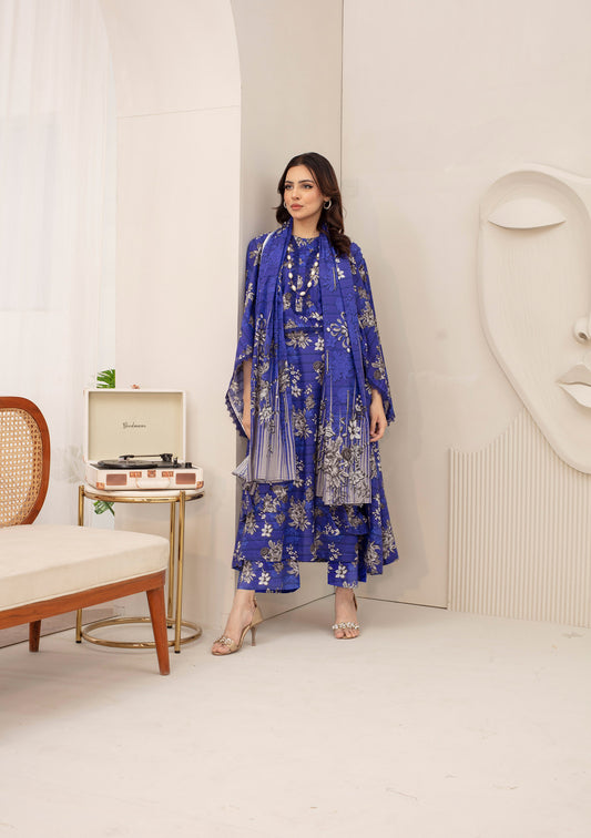 BinNoor Fab Lawn 3Pcs De-LA12-P30111