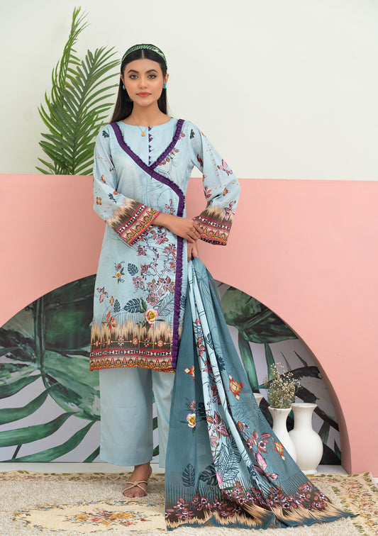 BinNoor Fab Lawn 3Pcs De-LA08-P3073