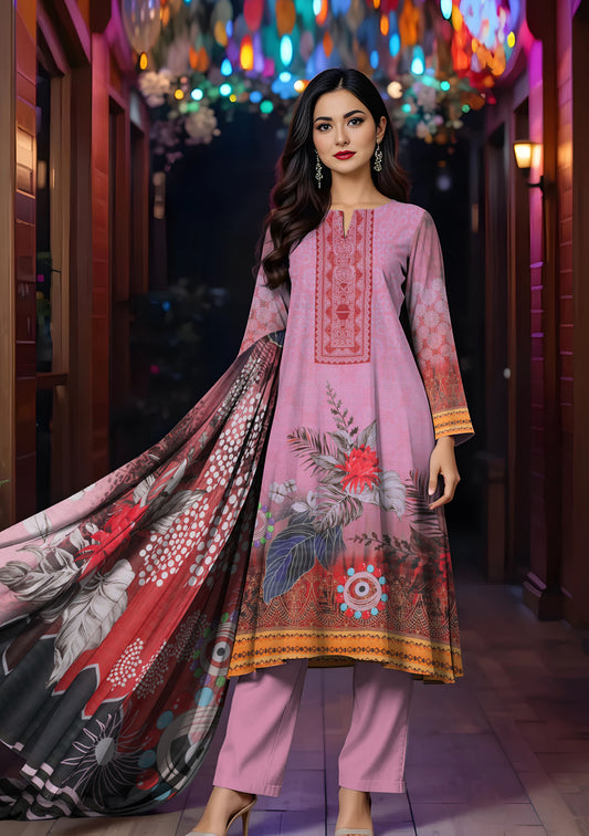 BinNoor Fab Lawn 3Pcs De-LA15-P30147