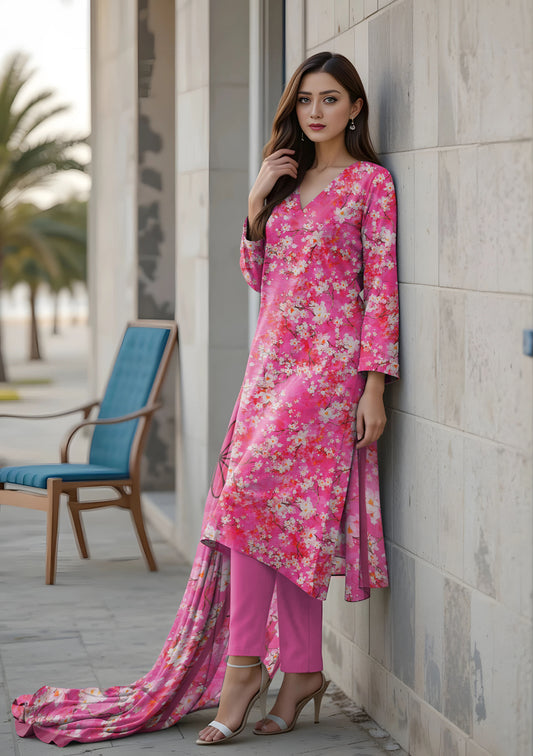 BinNoor Fab Lawn 3Pcs De-LA17-P30164