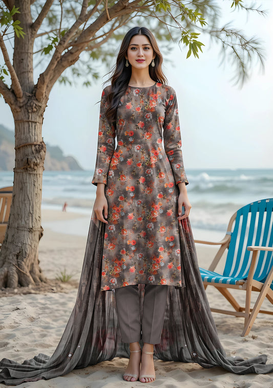 BinNoor Fab Lawn 3Pcs De-LA17-P30166