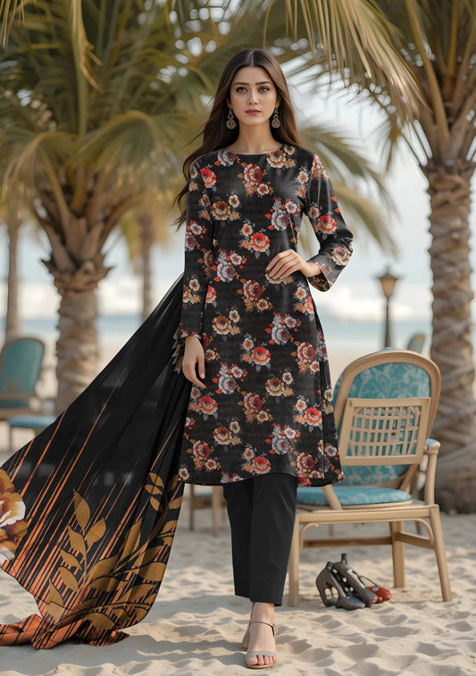 BinNoor Fab Lawn 3Pcs De-LA17-P30165