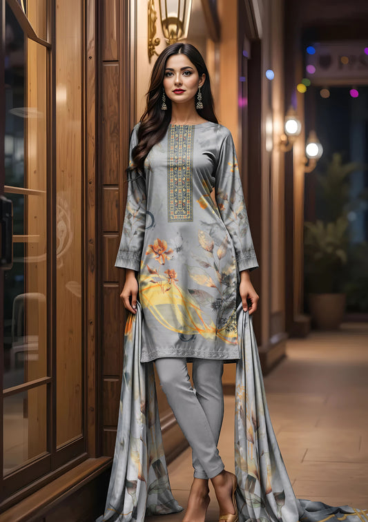 BinNoor Fab Lawn 3Pcs De-LA15-P30146