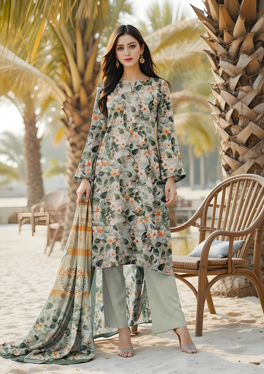 BinNoor Fab Lawn 3Pcs De-LA17-P30162