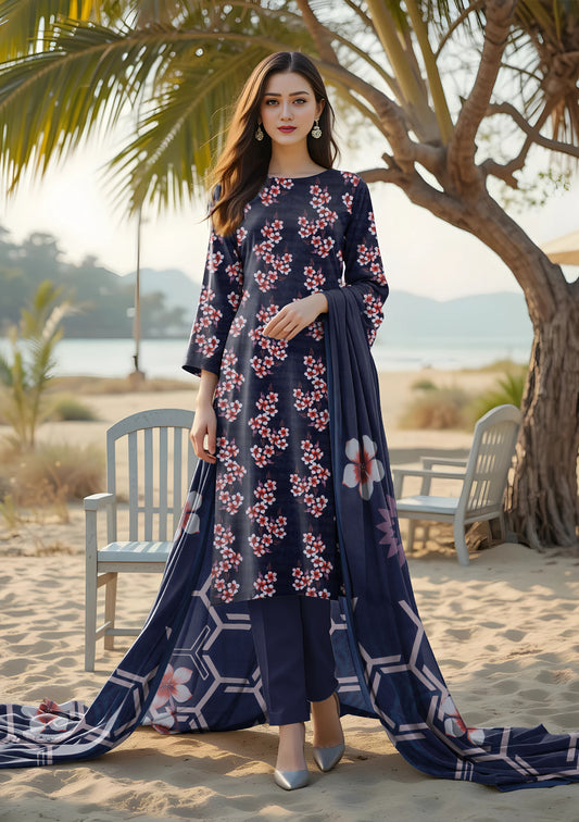 BinNoor Fab Lawn 3Pcs De-LA17-P30169