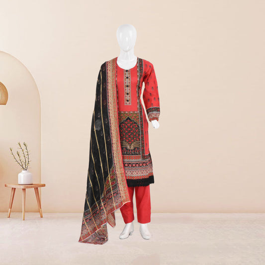 BinNoor Fab Lawn Diamond Dupatta 3Pcs De-LA03-P3021