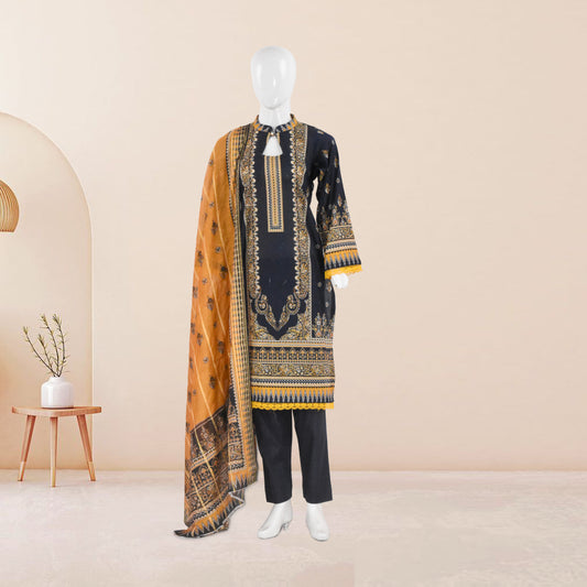 BinNoor Fab Lawn Diamond Dupatta 3Pcs De-LA03-P3028