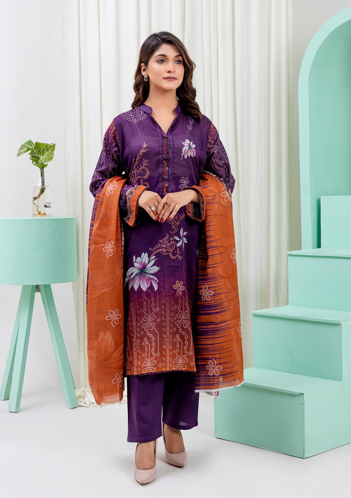 BinNoor Fab Lawn Bana Dora 3Pcs De-LA06-P3060