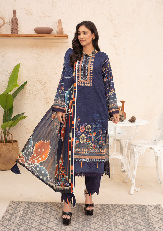 BinNoor Fab Lawn 3Pcs De-LA14-P30135