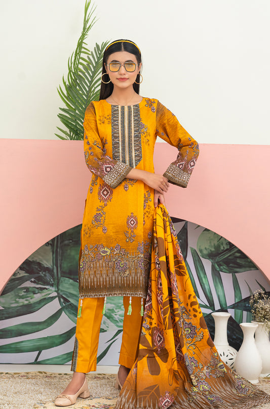 BinNoor Fab Lawn 3Pcs De-LA08-P3077