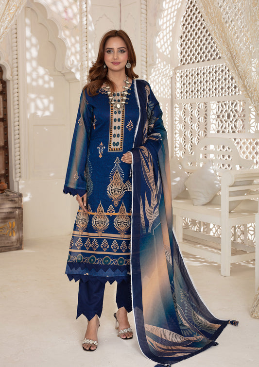 BinNoor Fab Lawn 3Pcs De-LA10-P30100