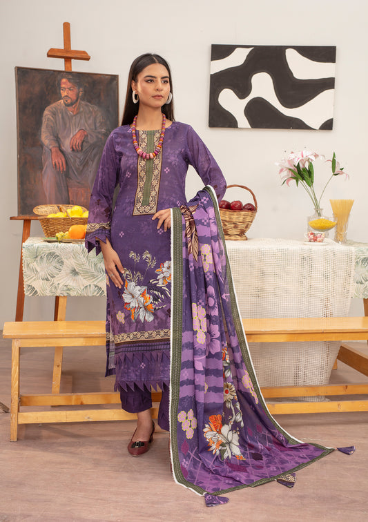 BinNoor Fab Lawn 3Pcs De-LA13-P30130