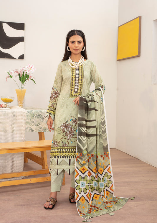 BinNoor Fab Lawn 3Pcs De-LA13-P30123