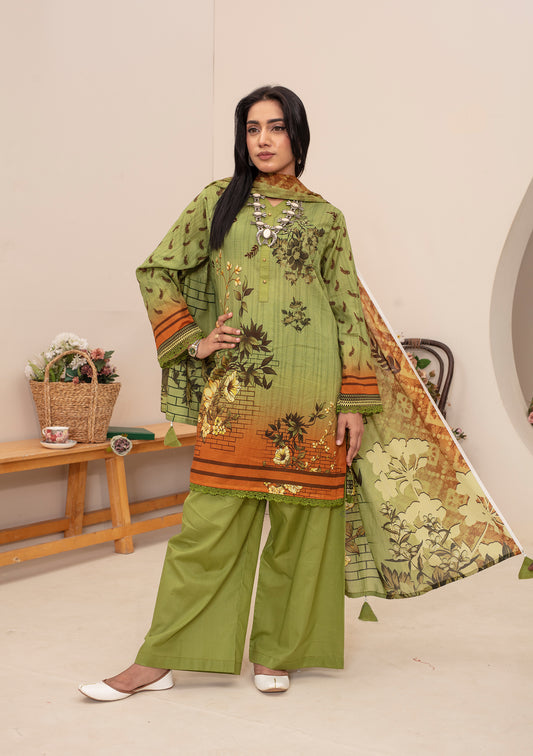 BinNoor Fab Lawn 3Pcs De-LA11-P30109
