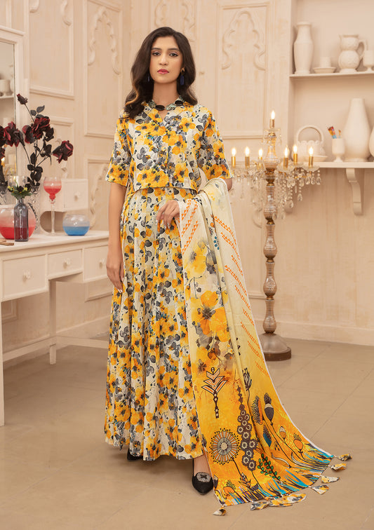 BinNoor Fab Lawn 3Pcs De-LA09-P3087