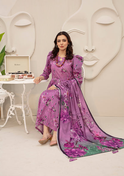 BinNoor Fab Lawn 3Pcs De-LA12-P30117