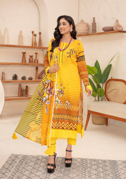 BinNoor Fab Lawn 3Pcs De-LA14-P30140