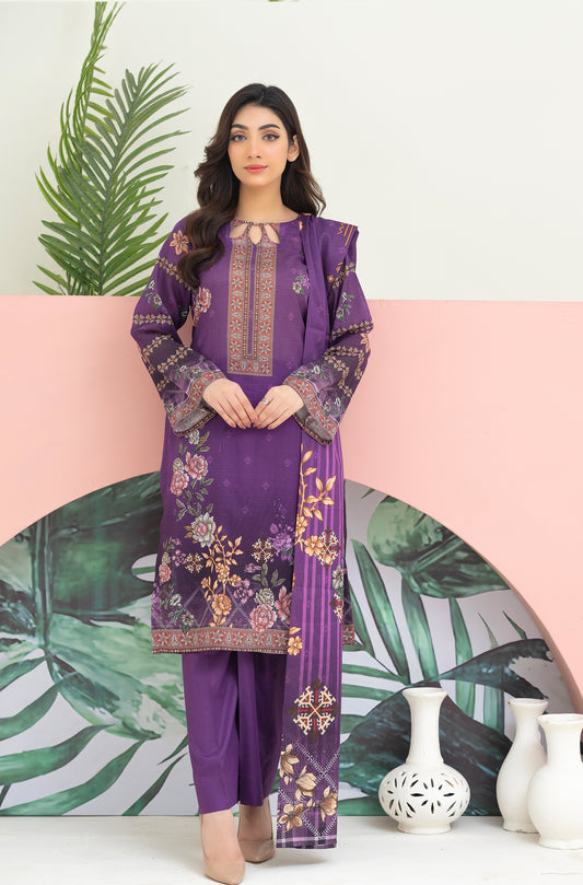 BinNoor Fab Lawn 3Pcs De-LA08-P3072