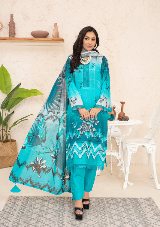 BinNoor Fab Lawn 3Pcs De-LA14-P30138