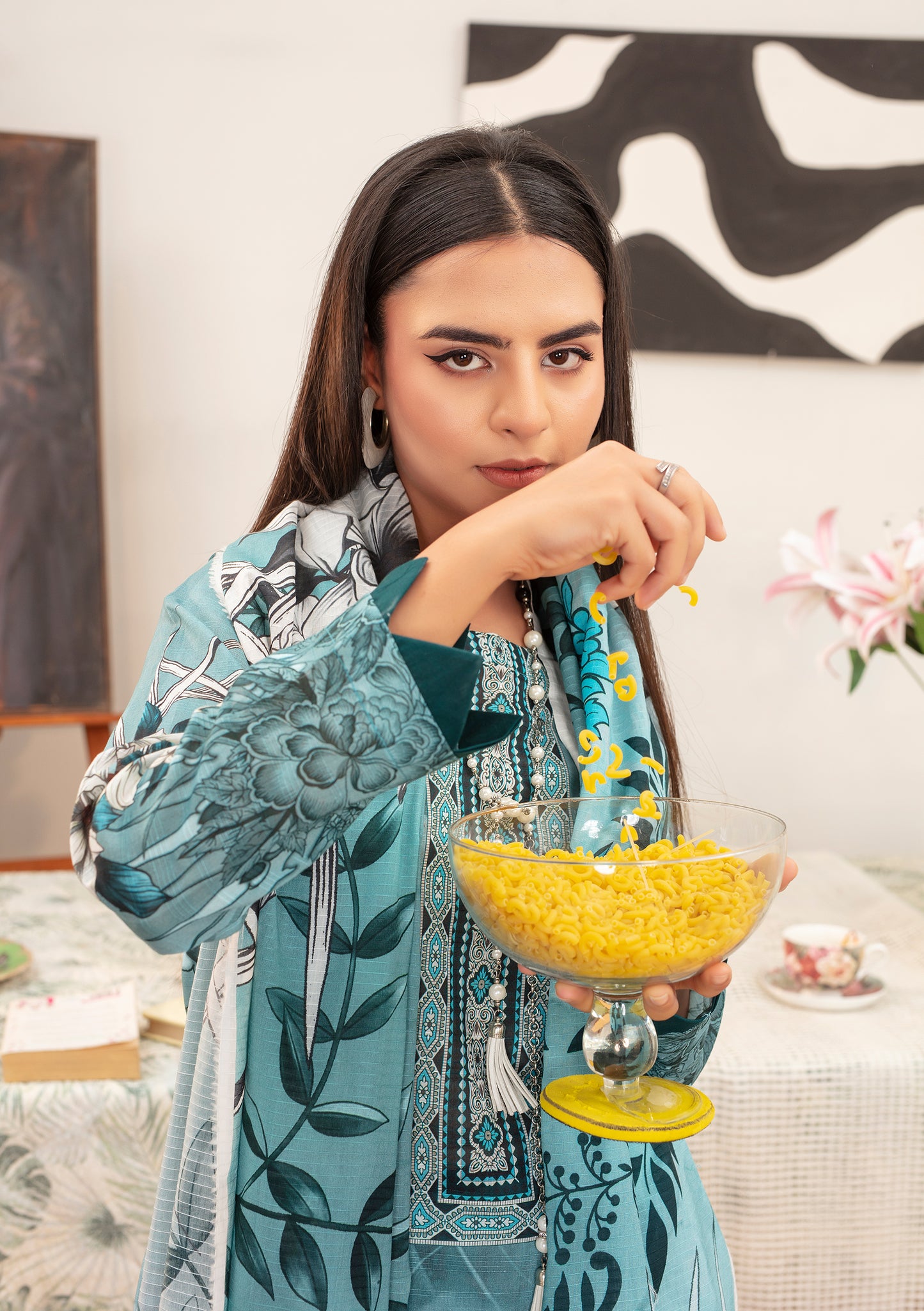 BinNoor Fab Lawn 3Pcs De-LA13-P30128