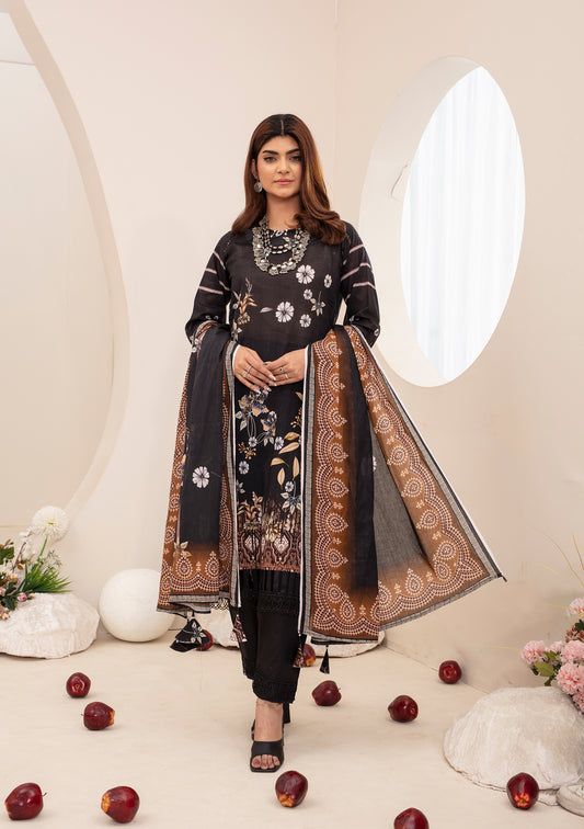 BinNoor Fab Lawn 3Pcs De-LA11-P30106