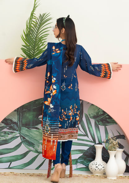 BinNoor Fab Lawn 3Pcs De-LA08-P3076