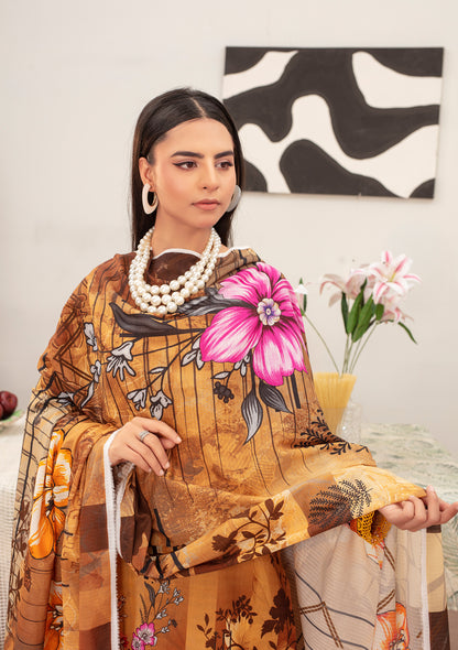 BinNoor Fab Lawn 3Pcs De-LA13-P30124