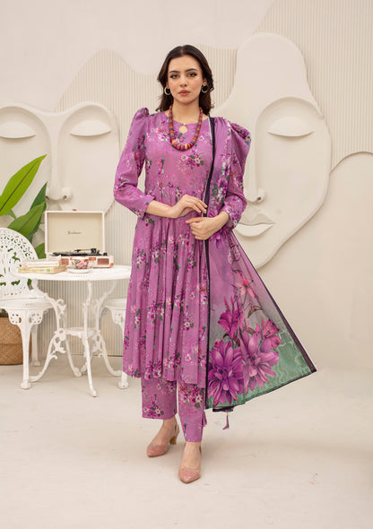BinNoor Fab Lawn 3Pcs De-LA12-P30117