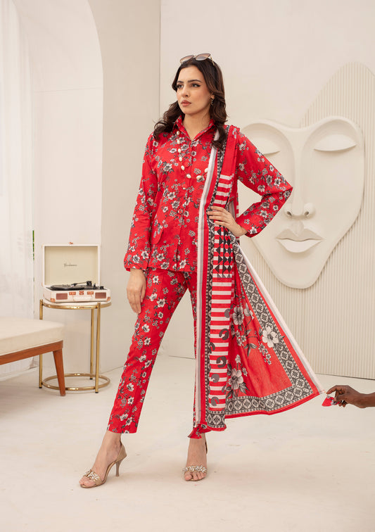 BinNoor Fab Lawn 3Pcs De-LA12-P30116