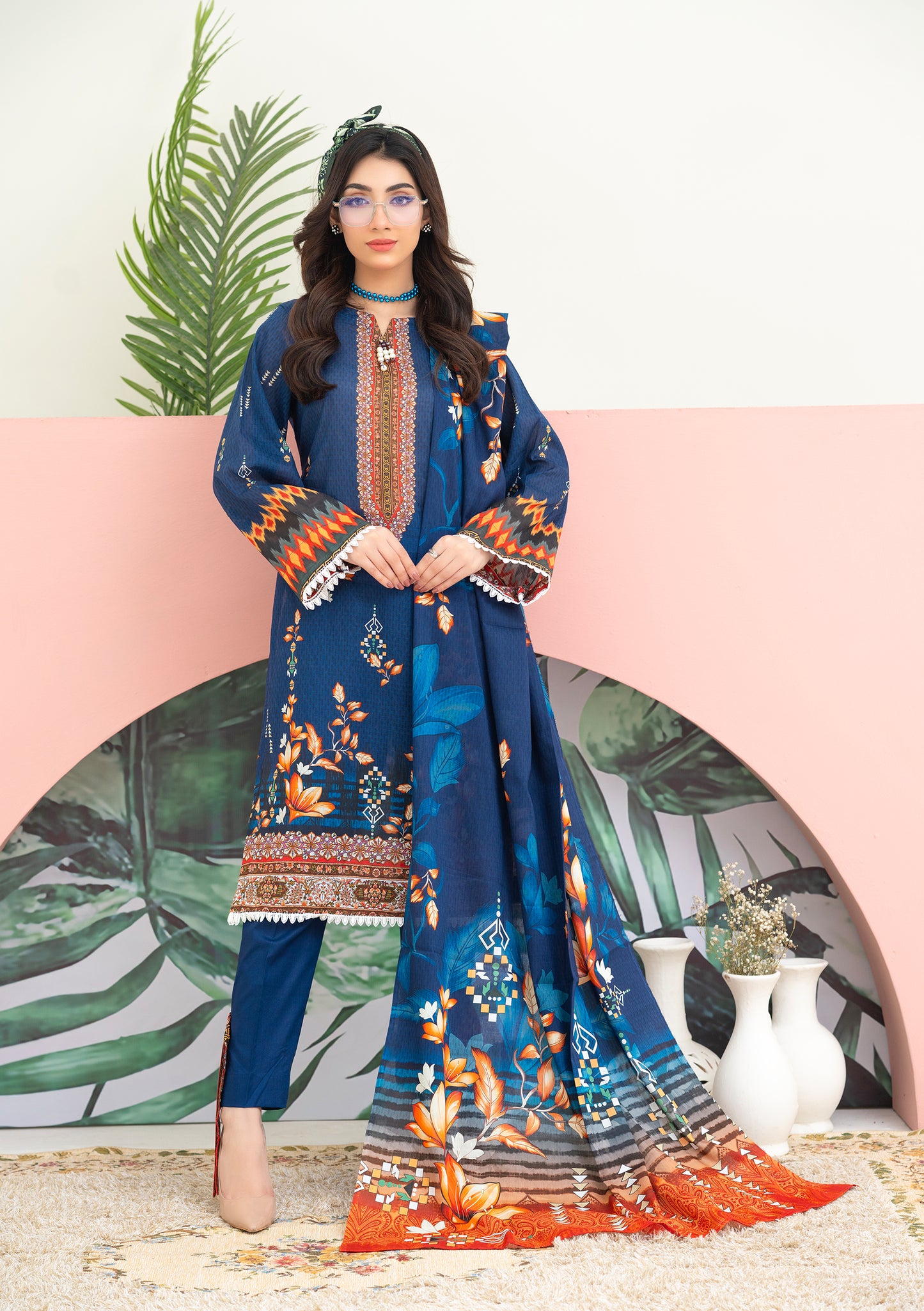 BinNoor Fab Lawn 3Pcs De-LA08-P3076