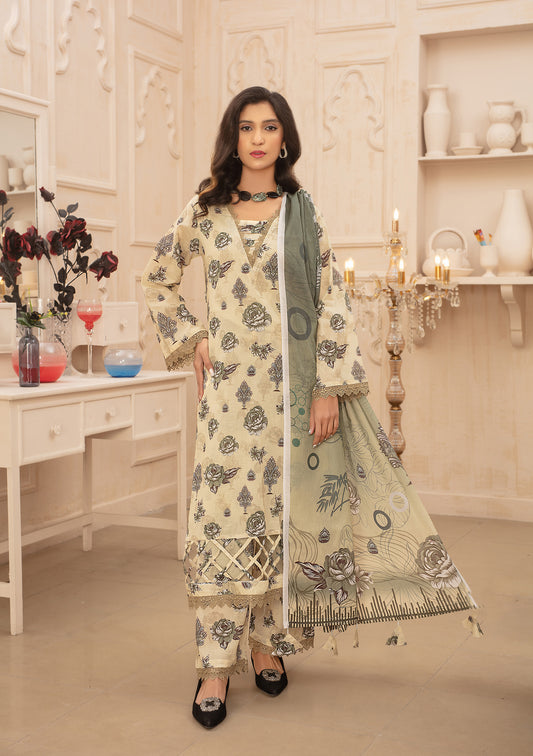 BinNoor Fab Lawn 3Pcs De-LA09-P3085