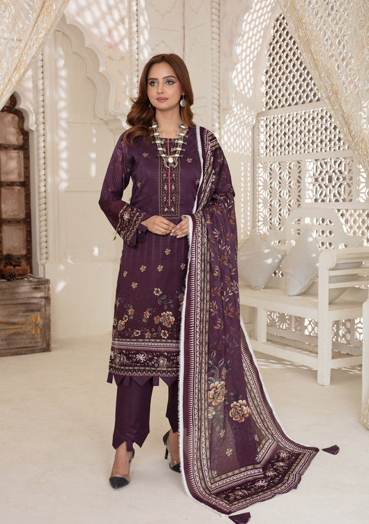 BinNoor Fab Lawn 3Pcs De-LA10-P3096