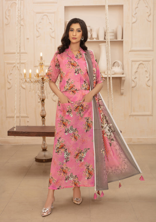 BinNoor Fab Lawn 3Pcs De-LA09-P3081