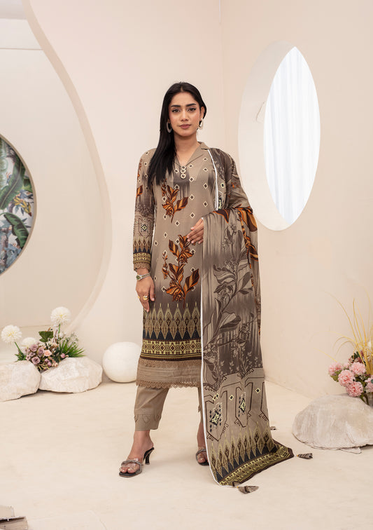 BinNoor Fab Lawn 3Pcs De-LA11-P30103